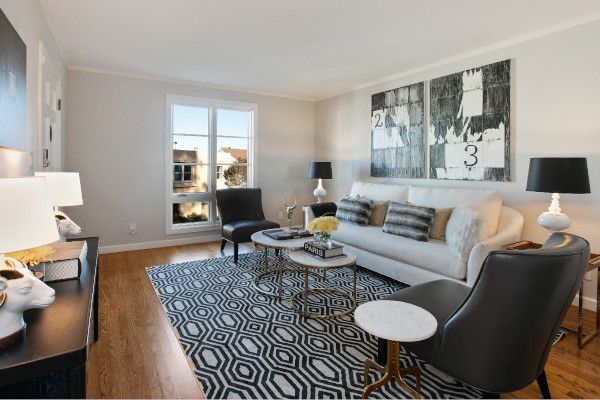Photo of staged living room