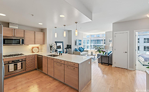 1160 Mission Street Unit 2203 kitchen and living room